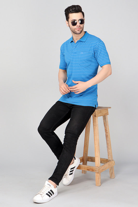 Pique Stripe Regular Fit Pocket Polo