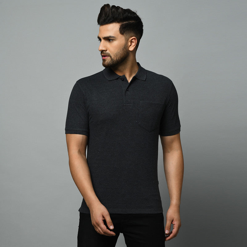 SOLID PIQUE POCKET POLO REGULAR FIT