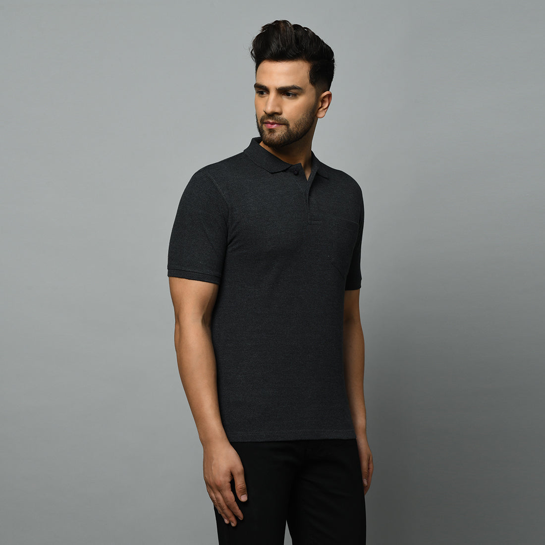 SOLID PIQUE POCKET POLO REGULAR FIT