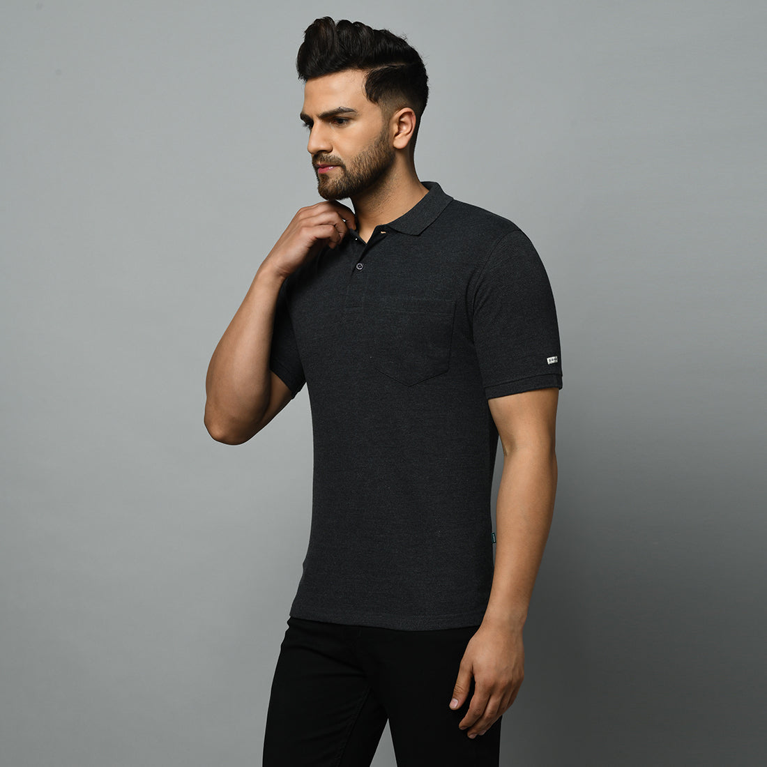 SOLID PIQUE POCKET POLO REGULAR FIT