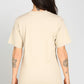 Oversized Cotton Lycra Tee Cream