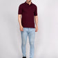 SOLID SELF LOGO PIQUE POLO