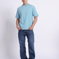 Oversized Cotton Lycra Tee Cool Blue