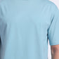 Oversized Cotton Lycra Tee Cool Blue