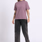 Oversized Cotton Lycra Tee Lilac