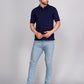 SOLID SELF LOGO PIQUE POLO