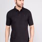 SOLID SELF LOGO PIQUE POLO