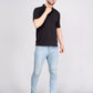 SOLID SELF LOGO PIQUE POLO