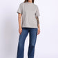 Oversized Cotton Lycra Tee Warm Gray