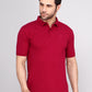 SOLID SELF LOGO PIQUE POLO