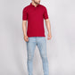 SOLID SELF LOGO PIQUE POLO