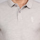 SOLID SELF LOGO PIQUE POLO