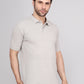 SOLID SELF LOGO PIQUE POLO