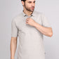 SOLID SELF LOGO PIQUE POLO
