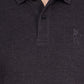 SOLID SELF LOGO PIQUE POLO