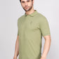 SOLID SELF LOGO PIQUE POLO