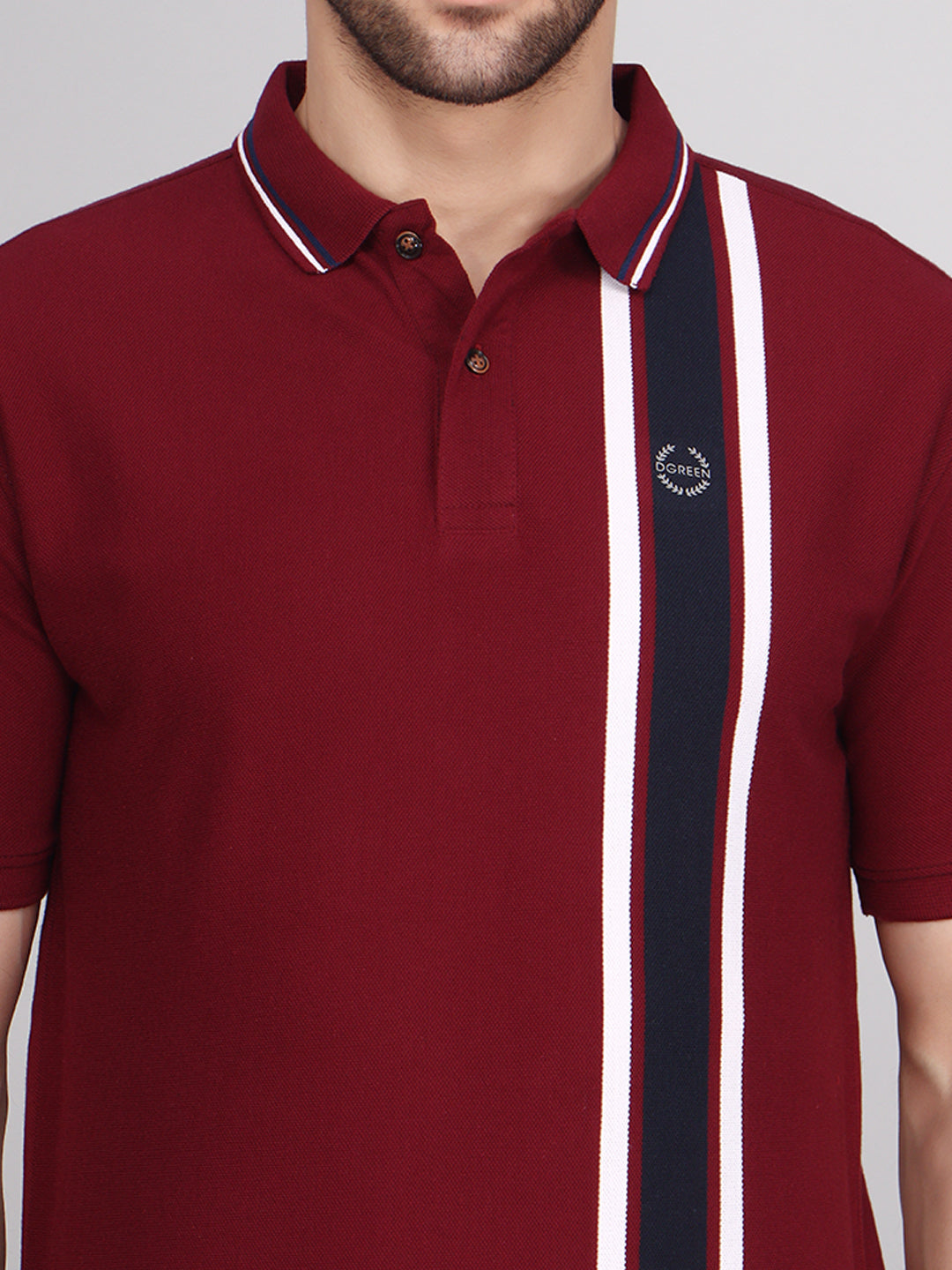 Vertical Stripe Pique Smart Fit Polo