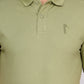 SOLID SELF LOGO PIQUE POLO