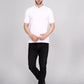 SOLID SELF LOGO PIQUE POLO