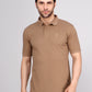 SOLID SELF LOGO PIQUE POLO