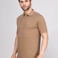 SOLID SELF LOGO PIQUE POLO