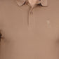 SOLID SELF LOGO PIQUE POLO