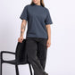 Oversized Cotton Lycra Tee Graphite