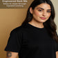 Oversized Cotton Lycra Tee Black