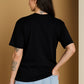 Oversized Cotton Lycra Tee Black