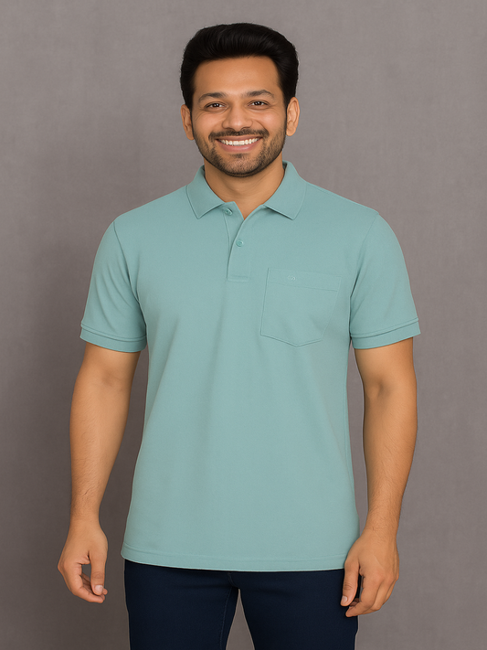 SOLID POCKET POLO REGULAR FIT