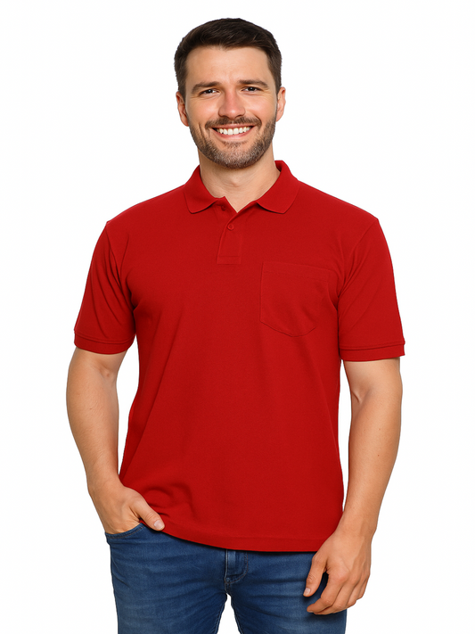 SOLID POCKET POLO REGULAR FIT