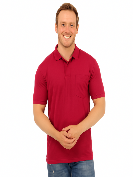 SOLID POCKET POLO REGULAR FIT