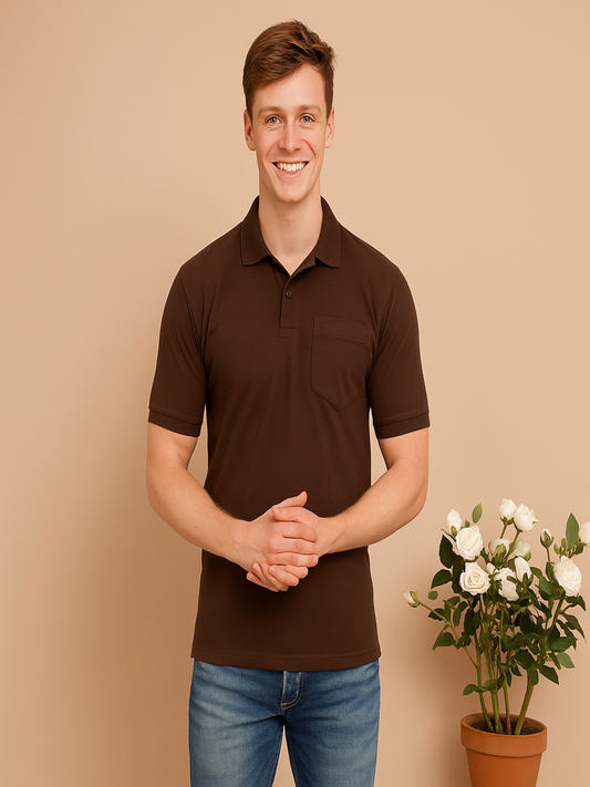 SOLID POCKET POLO REGULAR FIT