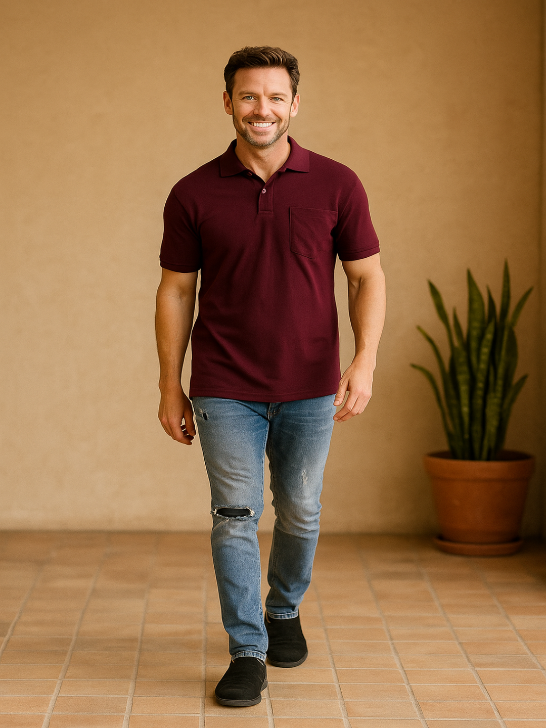 SOLID POCKET POLO REGULAR FIT