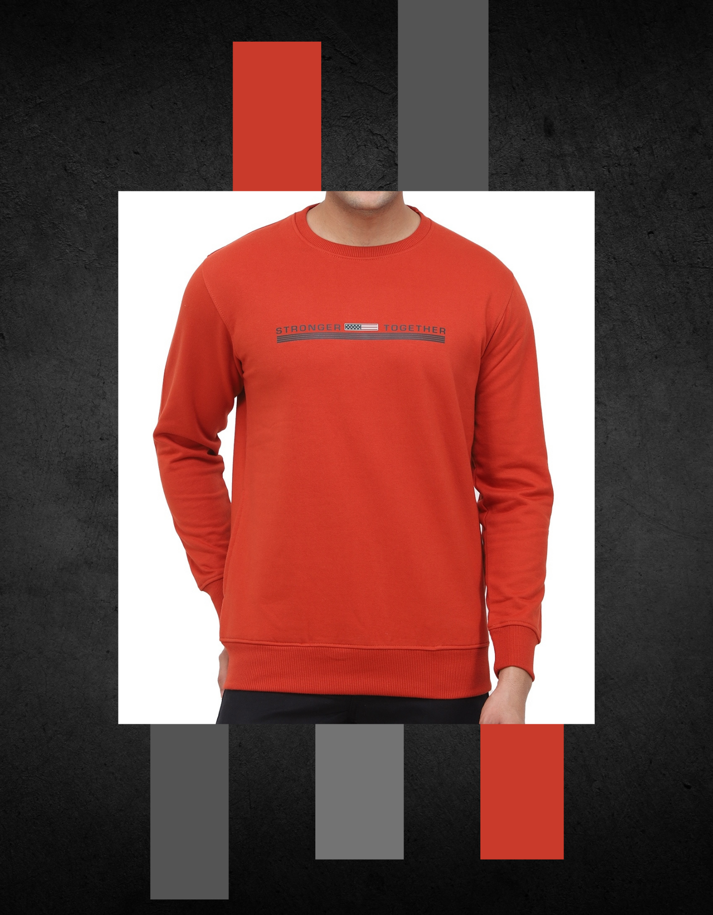 Regular Fit Printed Fleece Sweatshirt