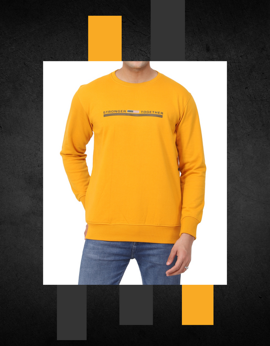 Regular Fit Printed Fleece Sweatshirt
