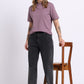 Oversized Cotton Lycra Tee Lilac