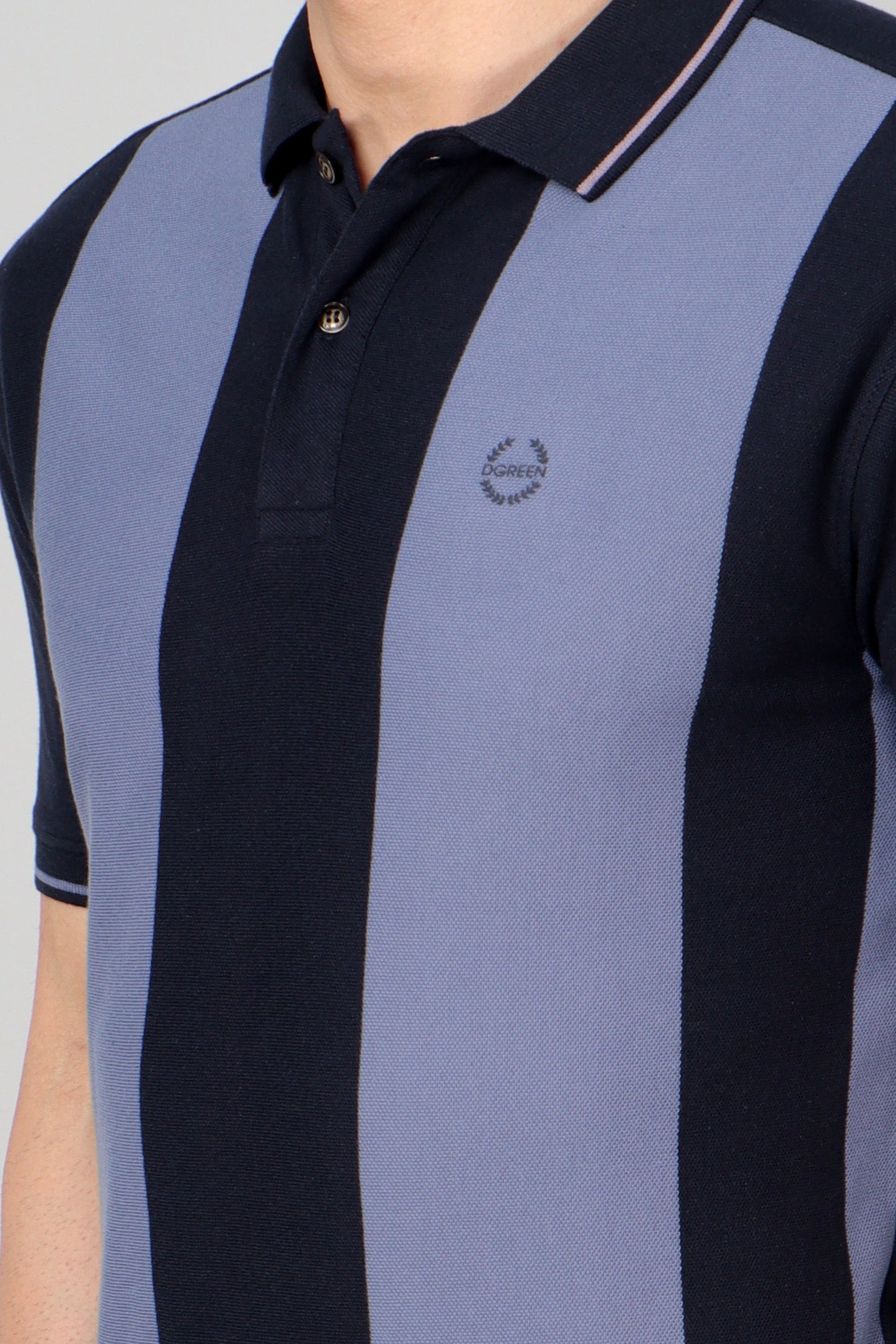 Vertical Stripe Pique Smart Fit Polo