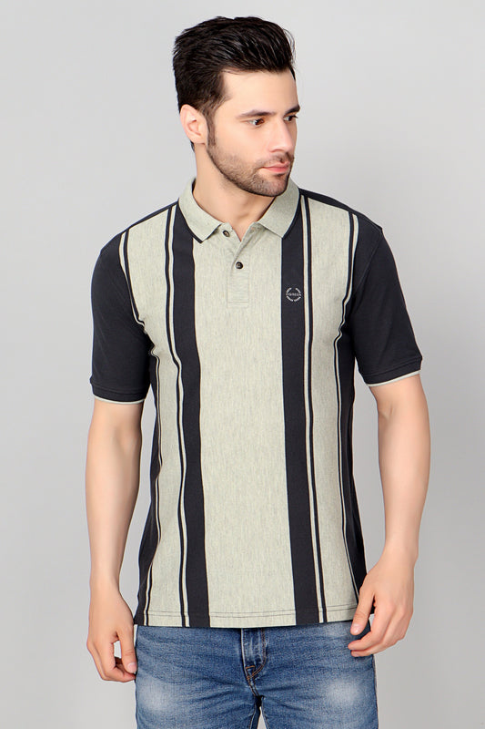 Vertical Stripe Pique Smart Fit Polo