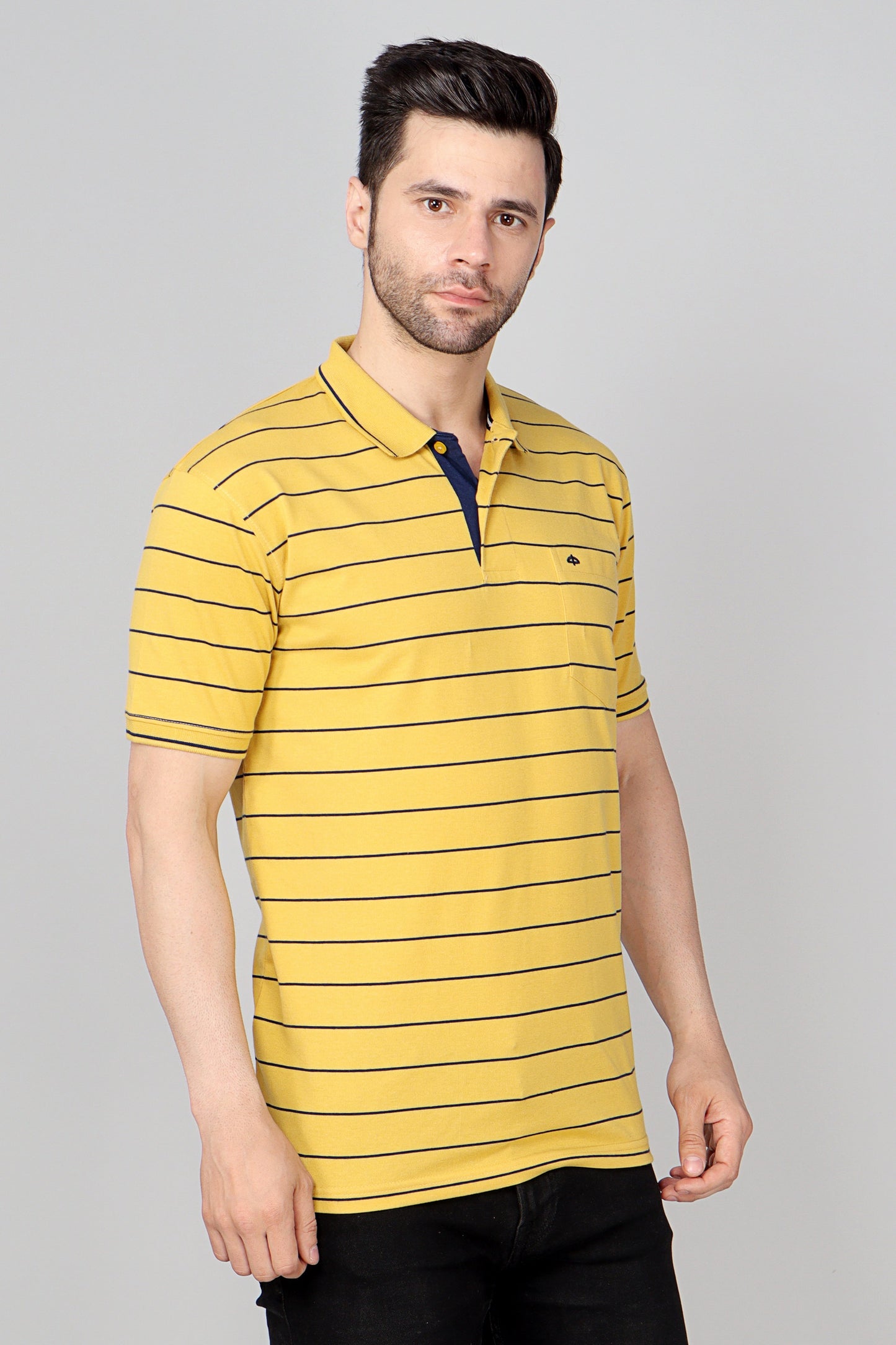 Single Jersey Stripe  Regular Fit Pocket Polo