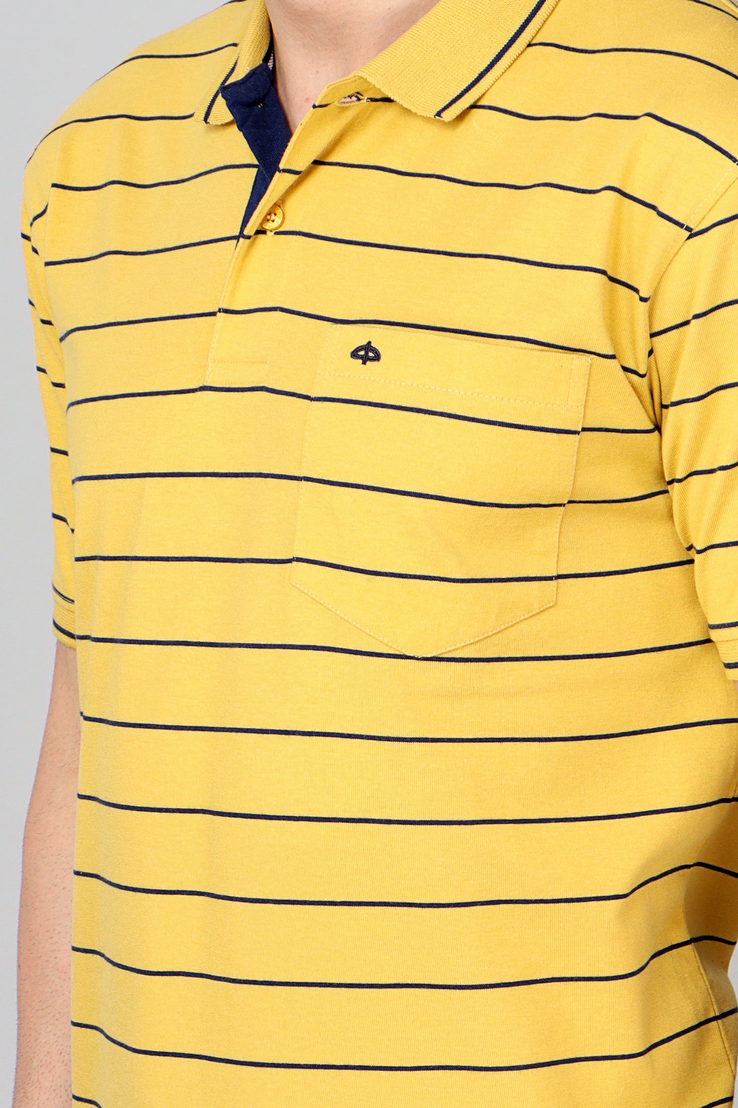 Single Jersey Stripe  Regular Fit Pocket Polo