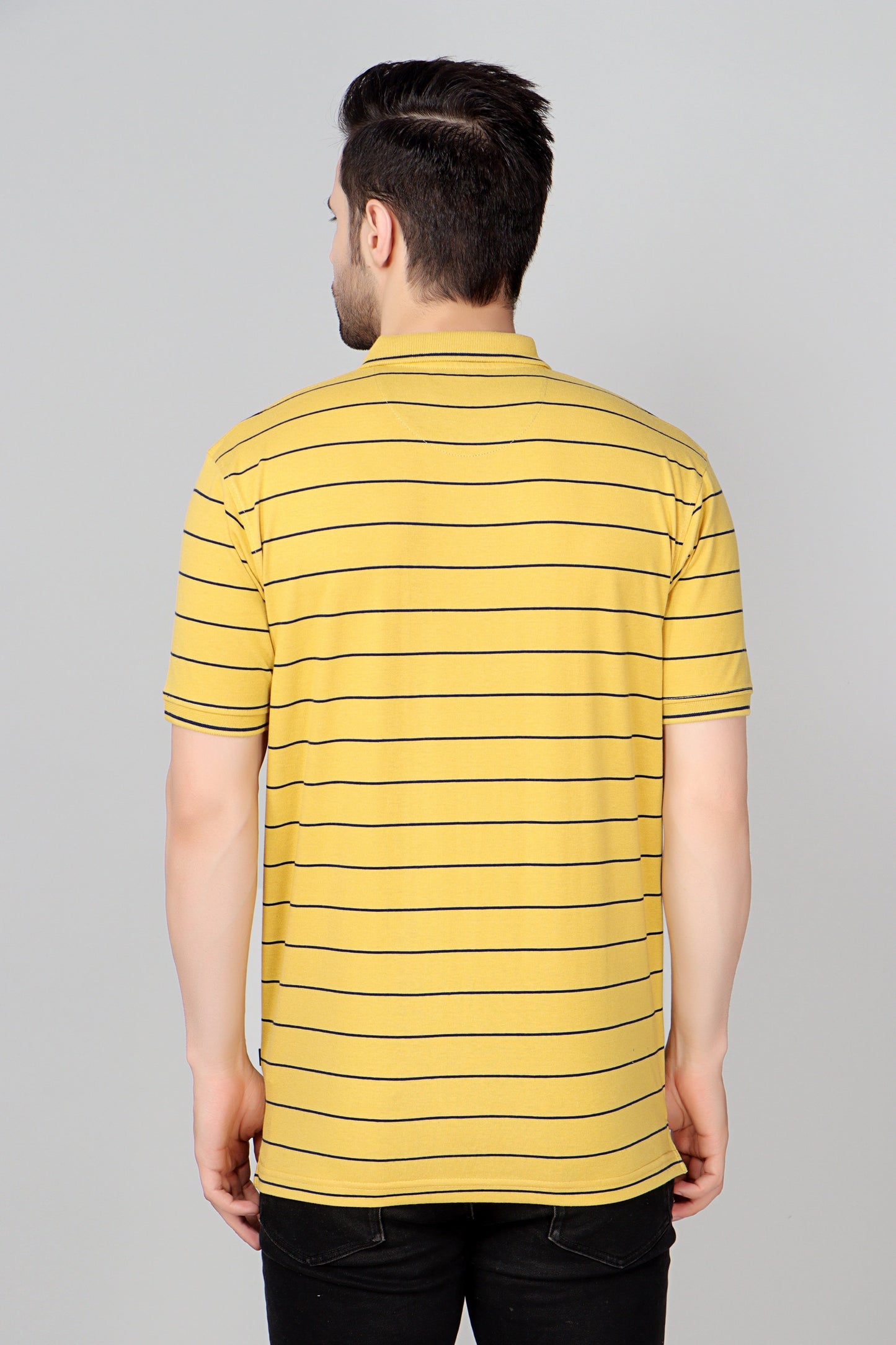 Single Jersey Stripe  Regular Fit Pocket Polo