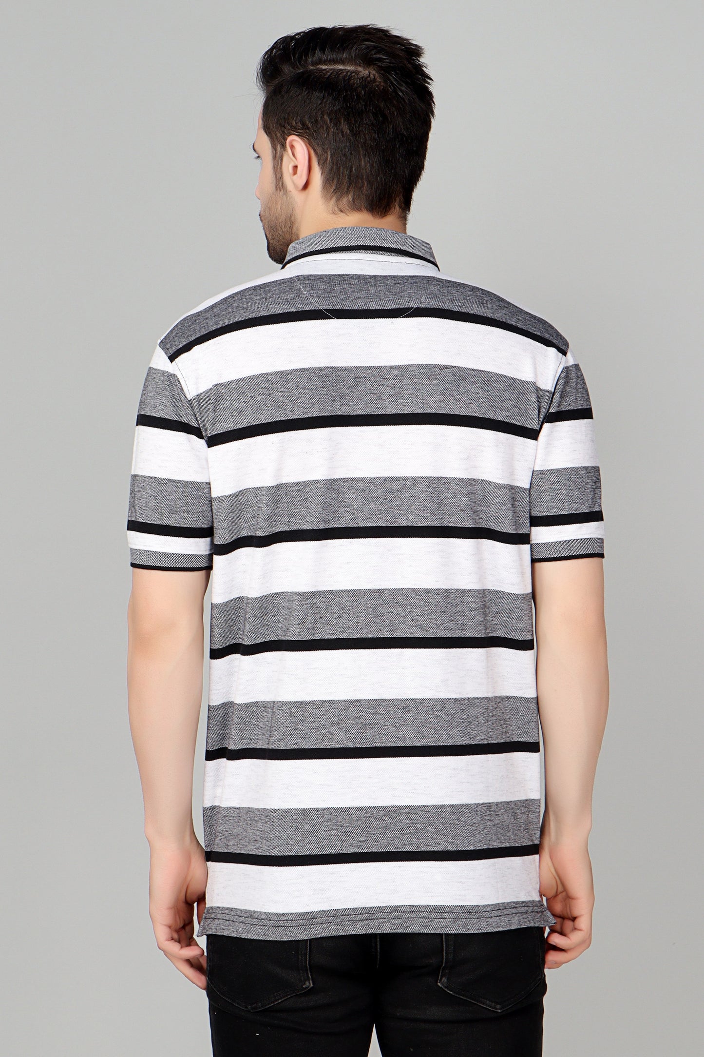 Pique Stripe Regular Fit Pocket Polo