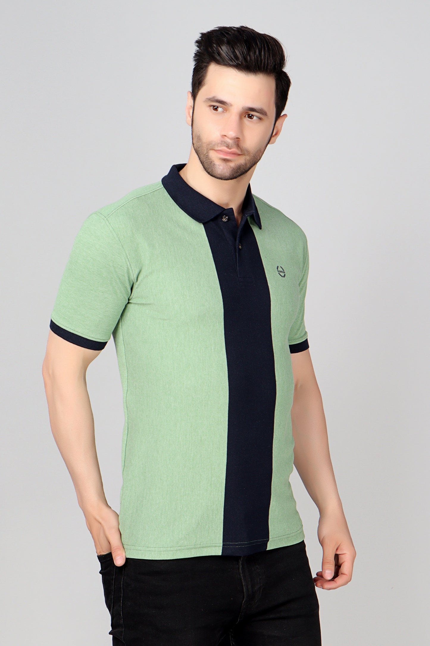 Vertical Stripe Pique Smart Fit Polo