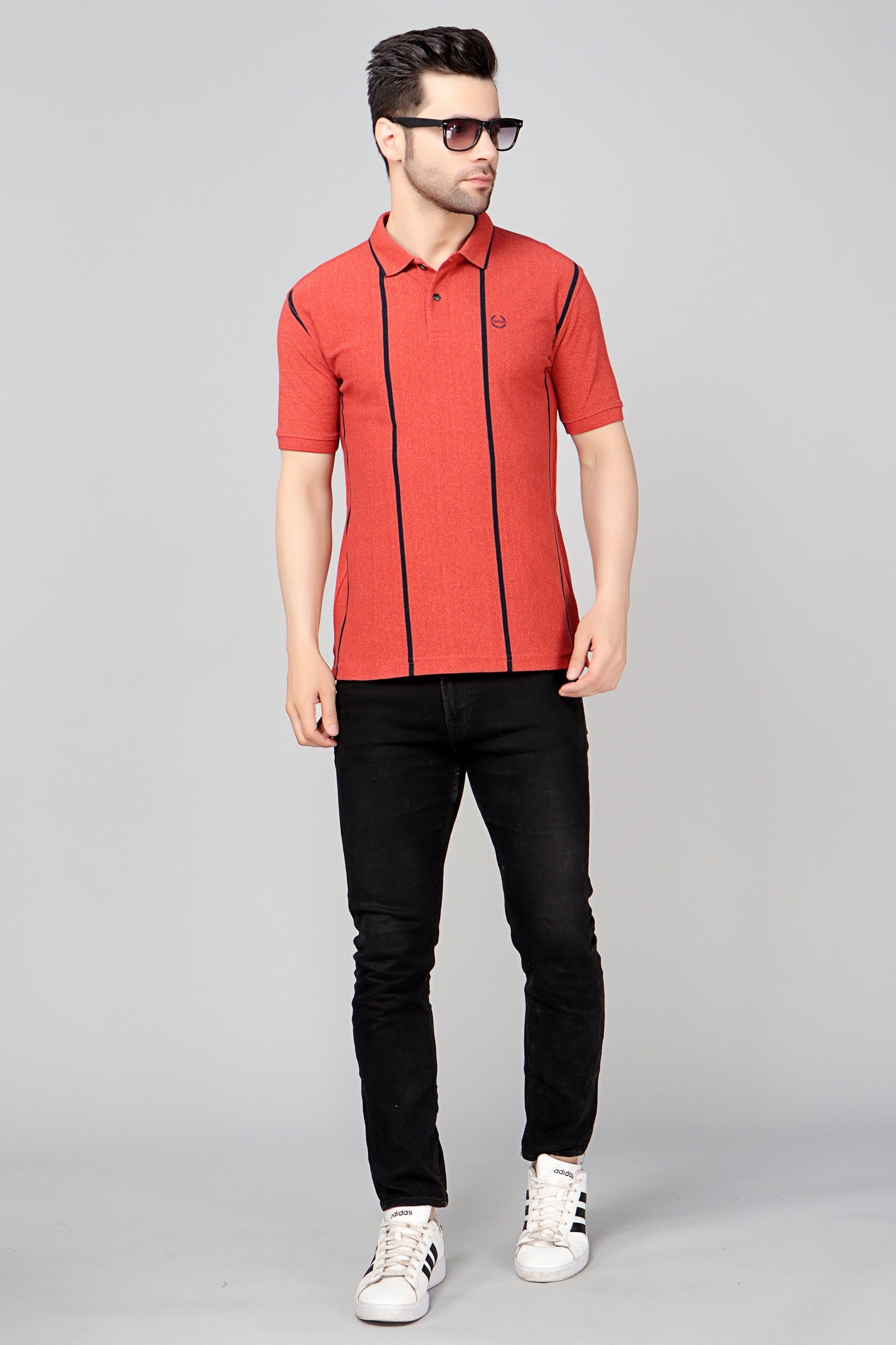 Vertical Stripe Pique Smart Fit Polo