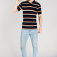 Pique Stripe Regular Fit Pocket Polo