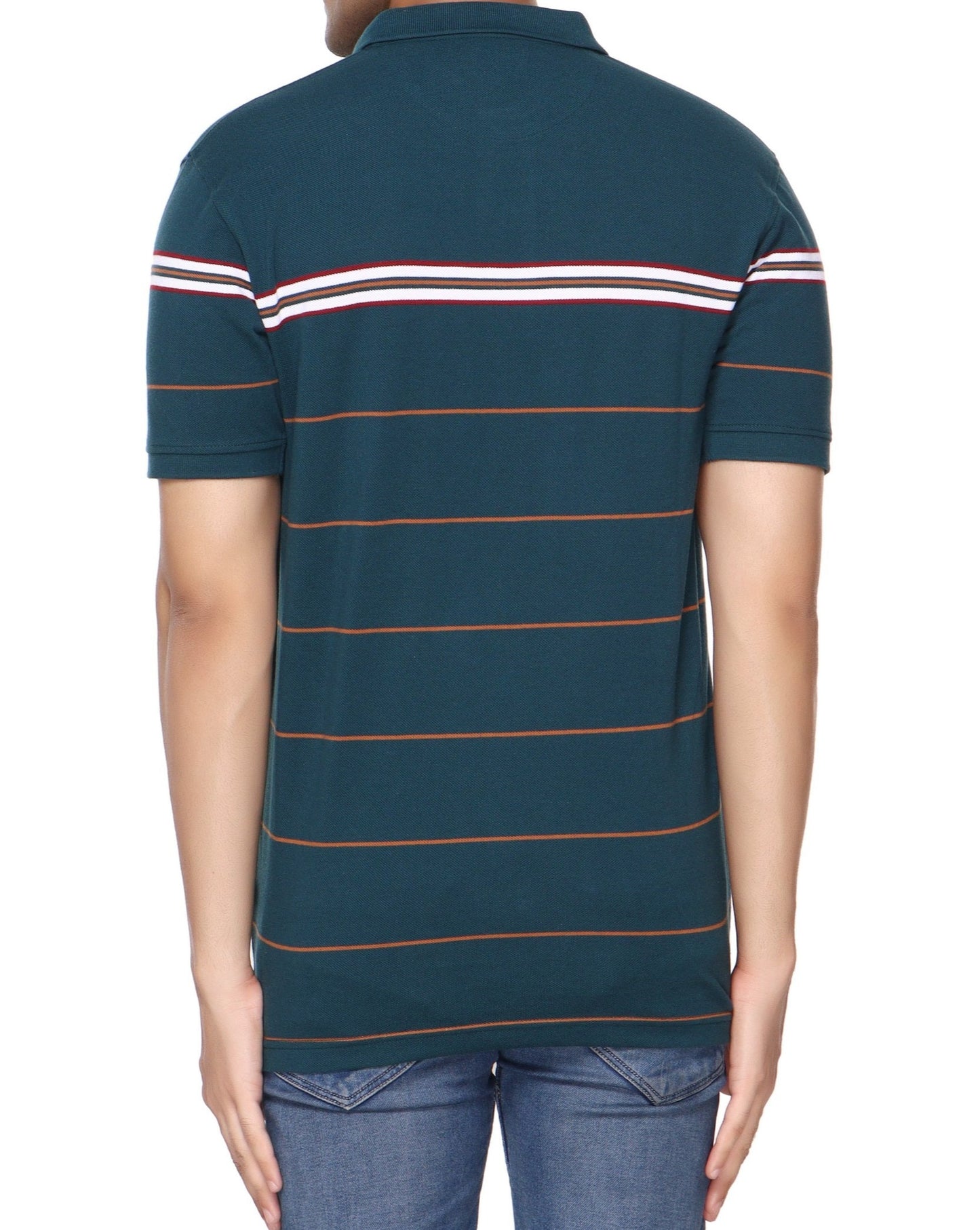 Pique Stripe Regular Fit Pocket Polo