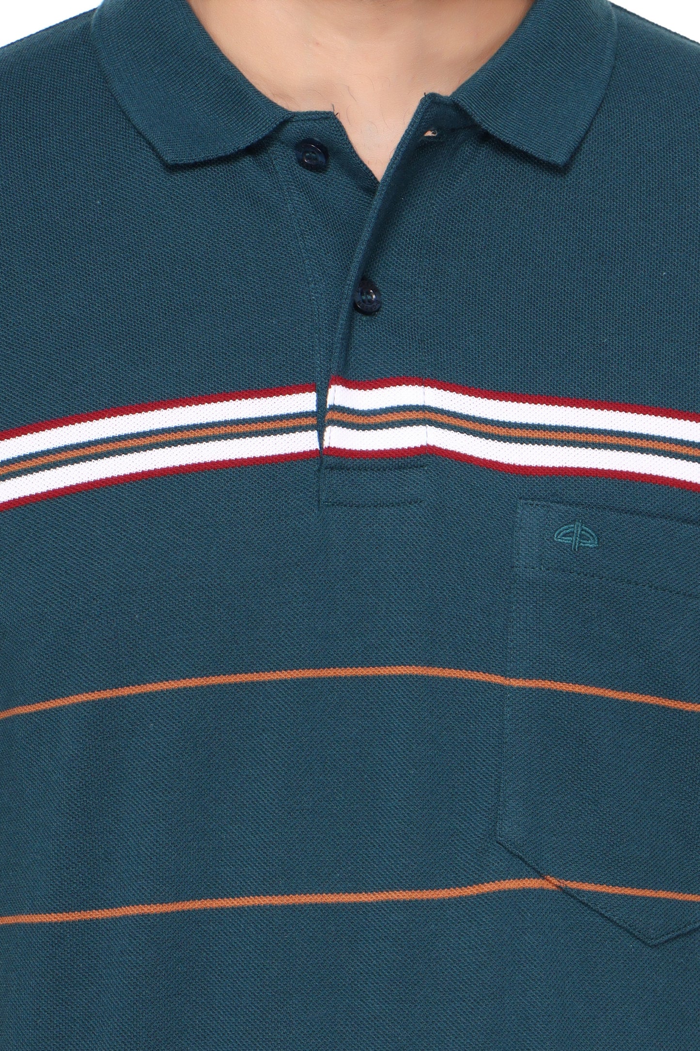 Pique Stripe Regular Fit Pocket Polo