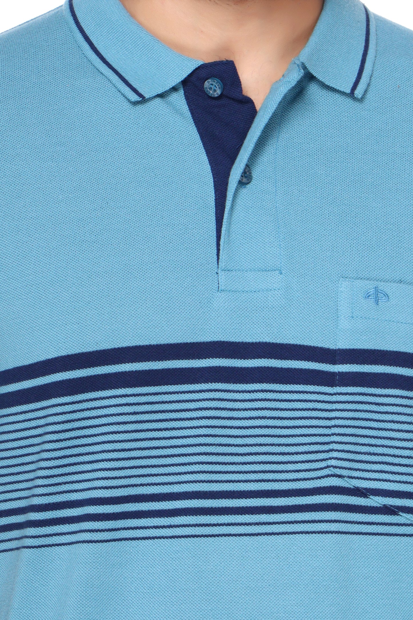 Pique Stripe Regular Fit Pocket Polo