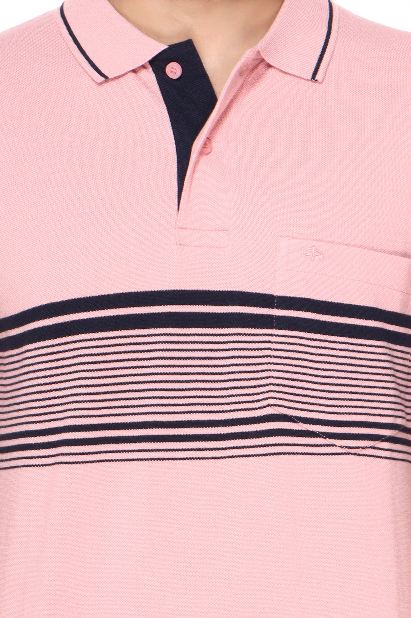 Pique Stripe Regular Fit Pocket Polo